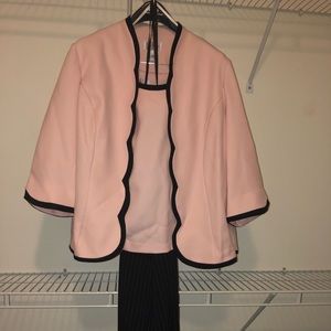 Pink and Black Three Piece Pants Suit 16W